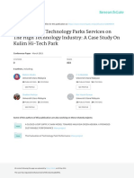 The Impact of Technology Parks Services On The High Technology Industry: A Case Study On Kulim Hi-Tech Park
