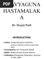 Dravyaguna Hastamalak A: Dr. Deepti Patil