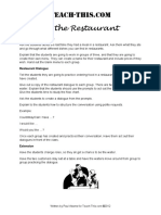 At The Restaurant: Make A Restaurant Menu