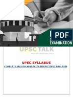 Upsc Micro Topic Syllabus Pre+Mains