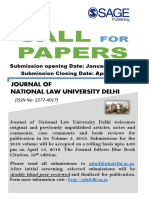 Journal of National Law University Delhi