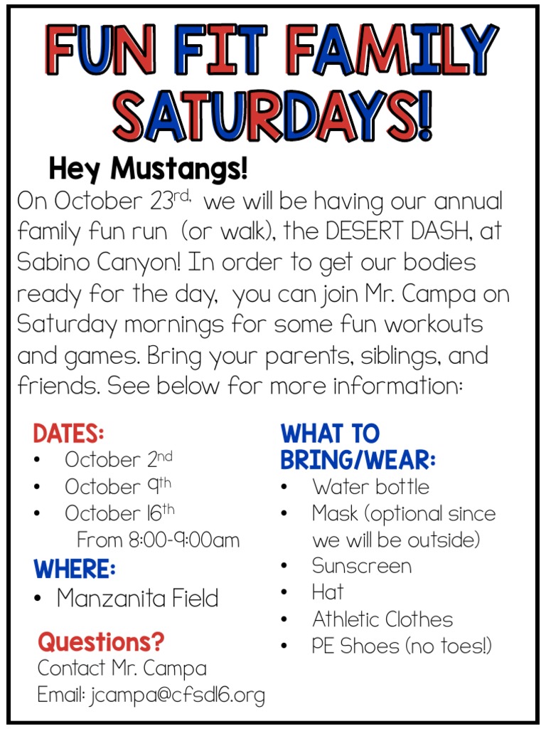 Fun Fit Family Saturdays | PDF | Sports & Recreation
