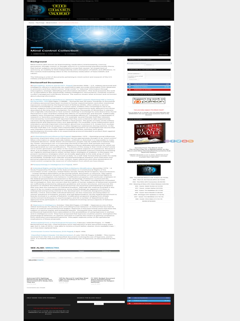 Superviolence and Mind Control Insights | PDF | Mind | Experiment