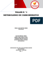 Taller Nº2 Metabolismo de Carbohidratos