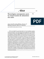 Tecnologías Emergentes Para La Conservación de Alimentos Sin Calor