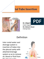 Intercostal Tube Insertion Procedure