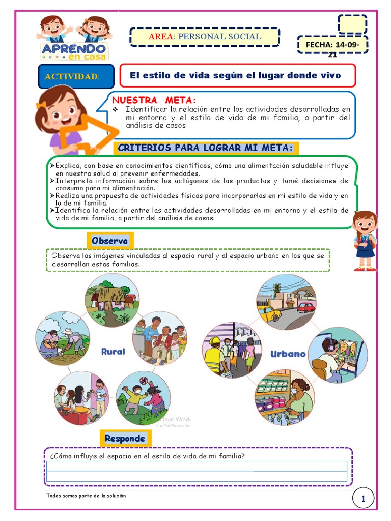 Estilo de vida según el entorno familiar | PDF | Estilo de vida