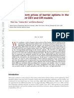 Semi-Closed Form Prices of Barrier Options in The Time-Dependent CEV and CIR Models