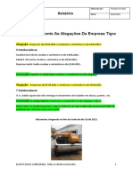 Relatório sobre alegações da empresa Tigre