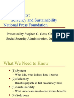 Social Security: Solvency and Sustainability (Stephen C. Goss)