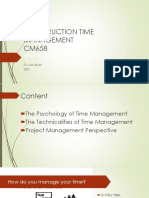 CM658 Time - MNGT - 20 - Introductions To Time Mangement