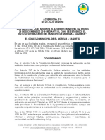 Acuerdo N°014 de 24 de Julio de 2020