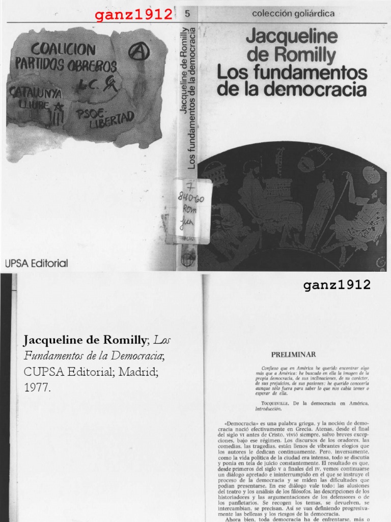 Los Fundamentos de La Democracia by Romilly Jacqueline de | PDF ...