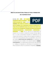 5 Minuta de Escritura Publica Para Formación de Cooperativas