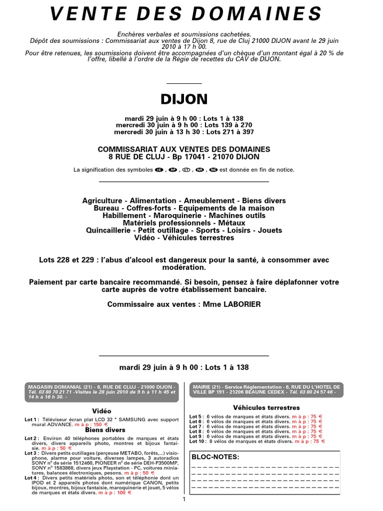 Vente Au Enchere Dijon
