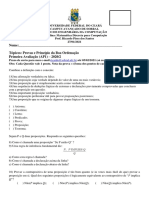 Nome: - Tópicos: Provas e Princípio Da Boa Ordenação Primeira Avaliação (AP1) - 2020/2