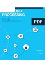 ICDL Word Processing 2016 6.0 - Sample