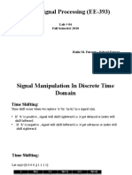 Digital Signal Processing (EE-393) : Lab # 04 Fall Semester 2018