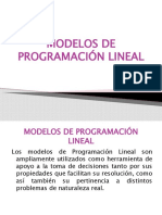 MODELOS DE PROGRAMACIÓN LINEAL