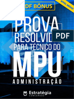 #Apostila - Prova Resolvida Para Técnico Do MPU - Administração (2017) - Estratégia Concursos
