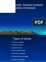 Types of Goods, Demand Analysis, Elasticities of Demand