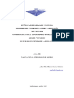 Analisis Del Plan Nacional Simon Bolivar 2013 - 2019