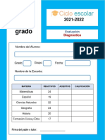 Examen Diagnostico Quinto Grado 2020-2021