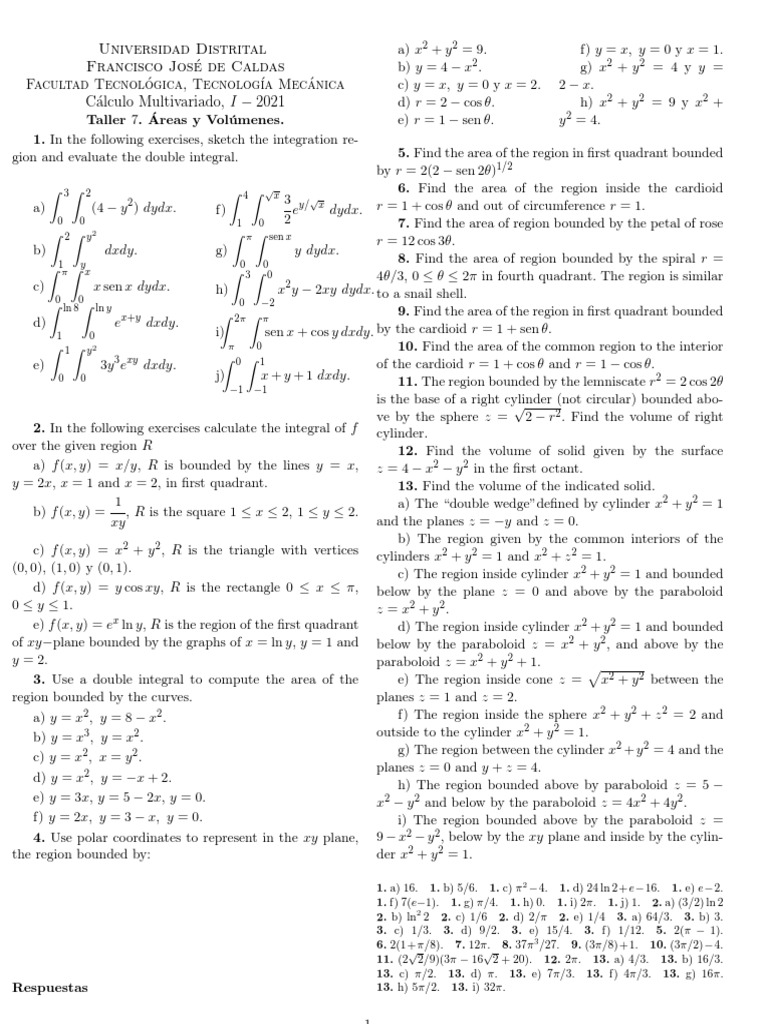 Tall 7 Integ Multip Coord Pol Cilindr Pdf Area Mathematics