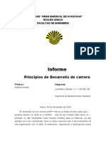 Informe Sobre Principios de Desarrollo de Una Carrera