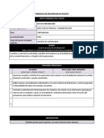 Formato de Descripcion de Puesto - Ejemplo