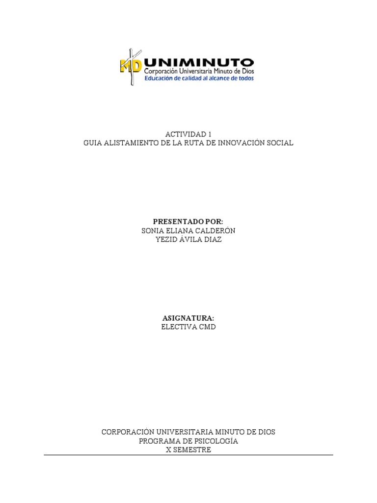 Actividad 1. Guia de Alistamiento | PDF | Al por menor | Iniciativa ...