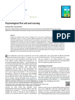 Psychological First Aid and Nursing: Review