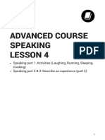 Advanced Course Speaking Lesson 4
