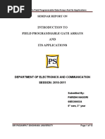 Introduction To Field Programmable Gate Arrays AND Its Applications