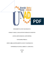 Unidad 3 - Tarea 3 - Aplicacion de La Teoria de Conjuntos - Lizeth Johanna - Cañon Rivera.