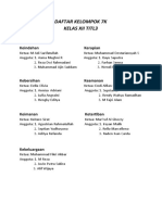 Daftar Kelompok 7K Kelas Xii Titl3: Keindahan Kerapian