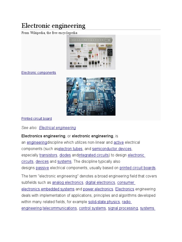 Electronic Engineering | PDF | Electronic Engineering | Electronic Circuits