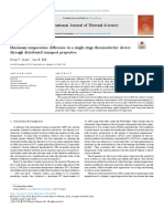 Maximum Temperature Difference in A Single-Stage Thermoelectric Device Through Distributed Transport Properties