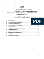 Central Practice Direction - General Federal Law Proceedings (GENFED-CPD)