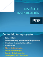 DISEÑO DE Anteproyecto