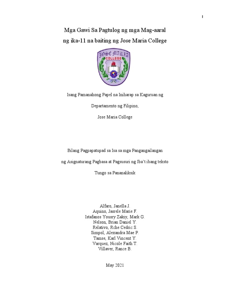 Filipino Research Proposal | PDF