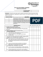 First Aid For External Bleeding Performance Evaluation