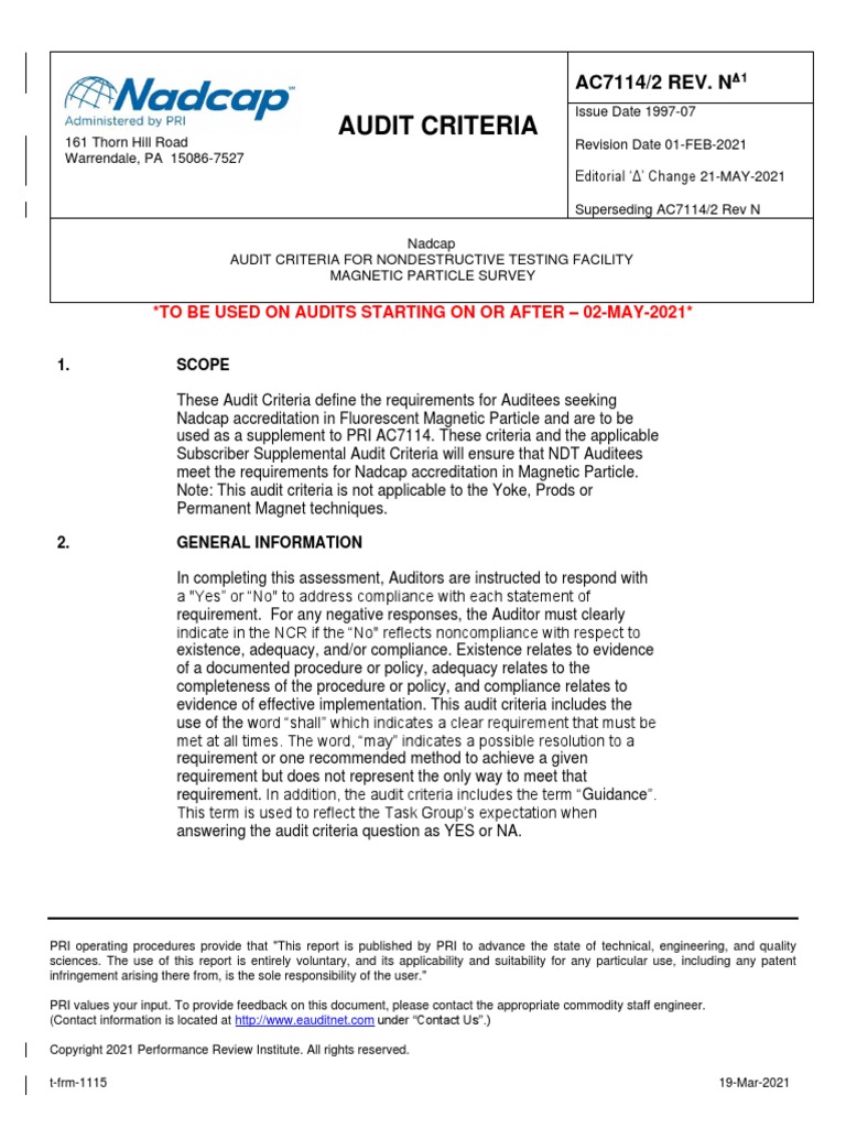 AC7114-2 Rev N Delta 1 | PDF | Calibration | Audit