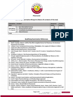 Pharmacist Qualifying Exam Blueprint