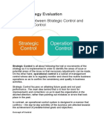 Strategic and Operational Control