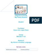 Integrative Activity "My Family Routine" Student