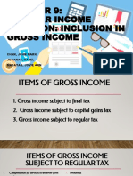 Regular Income Taxation: Inclusion in Gross Income: Chan, John Mark Juganas, Hazel Madayag, Jovie Ann