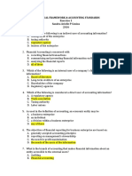 Accounting Standards and Conceptual Framework Quiz