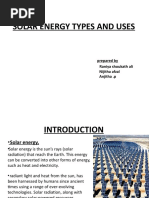 Solar Energy Types and Uses