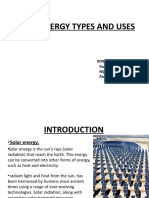 Solar Energy Types and Uses